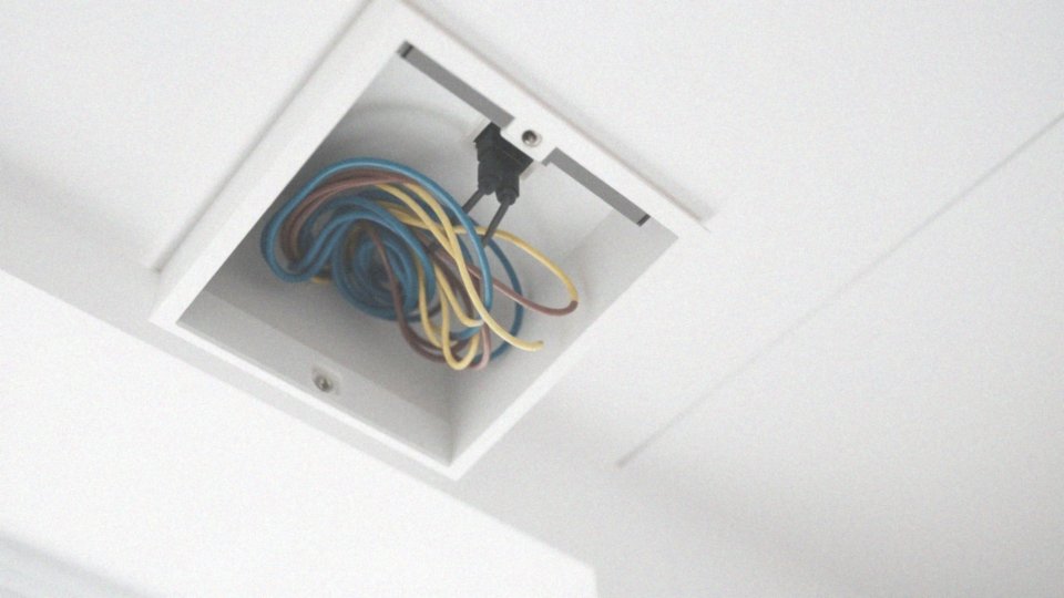 Jakie są podstawowe elementy instalacji elektrycznej przy podłączeniu lampy sufitowej?