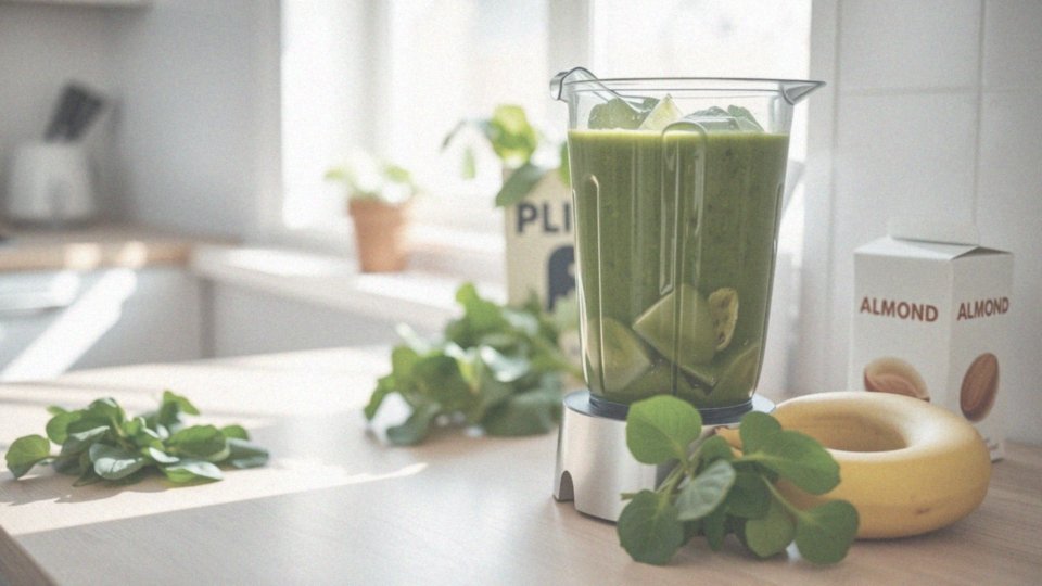 5. Jak przyrządzić koktajl ze szpinaku, banana i mleka migdałowego?