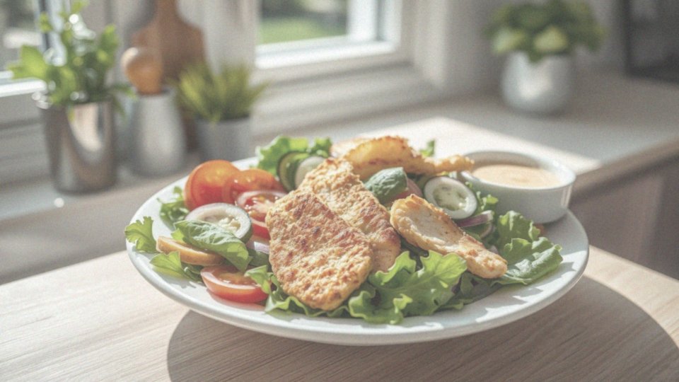 Jak dodać kotlet do sałatki?