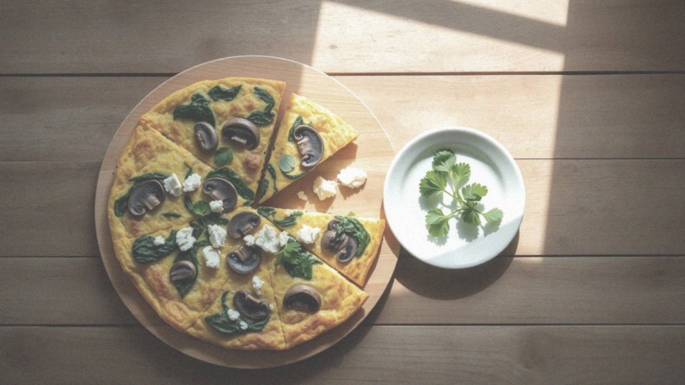 Co zawiera frittata z pieczarkami, szpinakiem i serem feta?